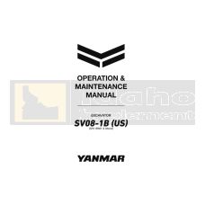 Yanmar SV08-1B Excavator Operation Manual - Digital Download