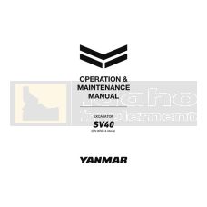 Yanmar Excavator SV40 Operation Manual - Digital Download