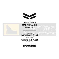 Yanmar Excavator ViO50-6A (SN 61381 & Above) Operation Manual - Printed Hard Copy - FREE Shipping