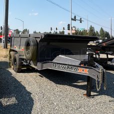 12' x 83" RawMaxx Dump Trailer Model LPX12BP14K - Free Spare Tire Included!