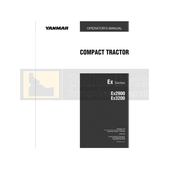 Yanmar Tractor EX2900 Operation Manual - Digital Download