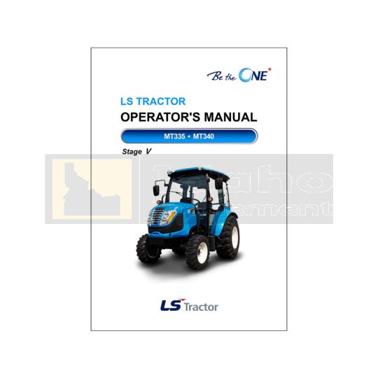 LS Tractor MT335 / MT340 Operation Manual - Printed Hard Copy